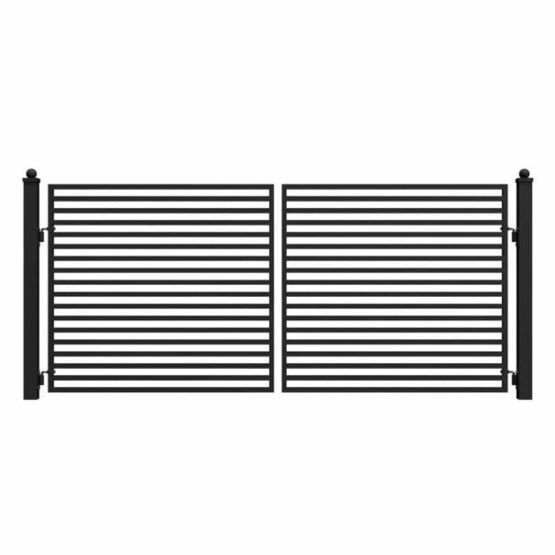 ALEKO Steel Dual Swing Driveway Gate - MILAN Style - 12 x 6 Feet