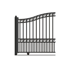ALEKO Automated Steel Sliding Driveway Gate and Gate Opener Complete Kit – PARIS Style – 12 x 6 Feet
