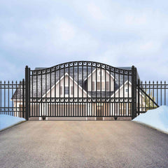 ALEKO Automated Steel Sliding Driveway Gate and Gate Opener Complete Kit – PARIS Style – 12 x 6 Feet