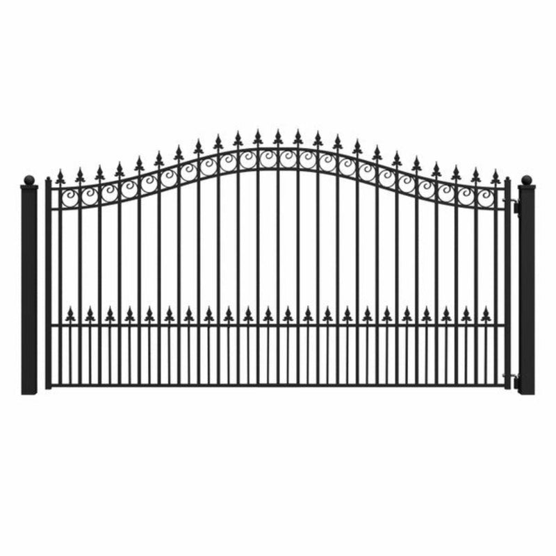 ALEKO Steel Single Swing Driveway Gate - PRAGUE Style - 12 x 6 Feet