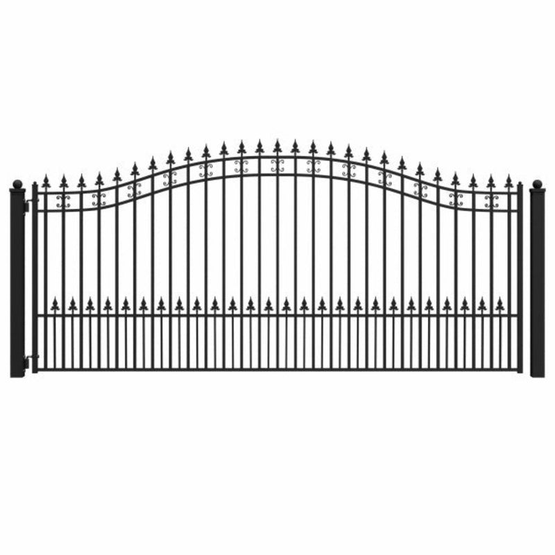 ALEKO Steel Single Swing Driveway Gate - ST.LOUIS Style - 12 x 6 Feet