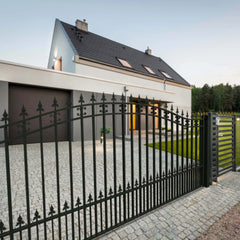 ALEKO Steel Single Swing Driveway Gate - ST.LOUIS Style - 12 x 6 Feet