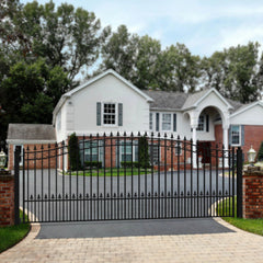 ALEKO Steel Single Swing Driveway Gate - ST.LOUIS Style - 12 x 6 Feet