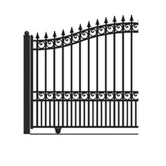 ALEKO Automated Steel Sliding Driveway Gate and Gate Opener Complete Kit – LONDON Style – 14 x 6 Feet