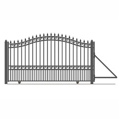 ALEKO Automated Steel Sliding Driveway Gate and Gate Opener Complete Kit – LONDON Style – 14 x 6 Feet