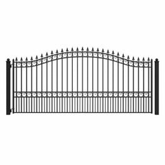 ALEKO Steel Single Swing Driveway Gate - LONDON Style - 14 x 6 Feet