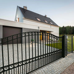 ALEKO Steel Single Swing Driveway Gate - PARIS Style - 14 x 6 Feet