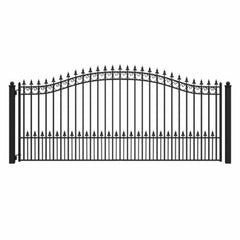 ALEKO Steel Single Swing Driveway Gate - PRAGUE Style - 14 x 6 Feet