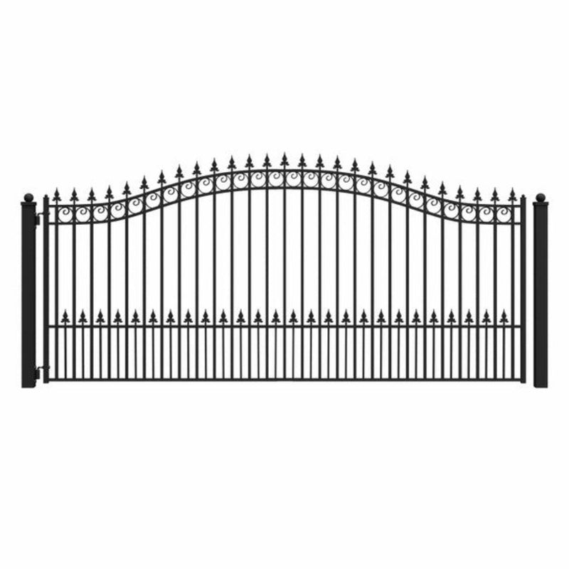 ALEKO Steel Single Swing Driveway Gate - PRAGUE Style - 14 x 6 Feet