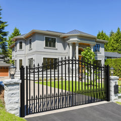ALEKO Steel Single Swing Driveway Gate - PRAGUE Style - 14 x 6 Feet