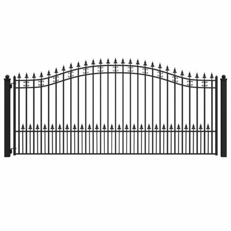 ALEKO Steel Single Swing Driveway Gate - ST.LOUIS Style - 14 x 6 Feet