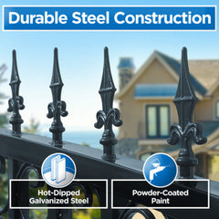 ALEKO Steel Single Swing Driveway Gate - ST.LOUIS Style - 14 x 6 Feet