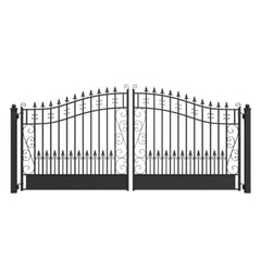 ALEKO Steel Dual Swing Driveway Gate - VENICE Style - 14 x 6 Feet