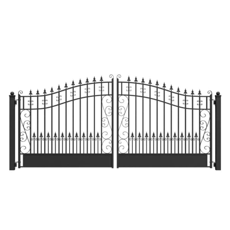 ALEKO Steel Dual Swing Driveway Gate - VENICE Style - 14 x 6 Feet