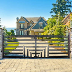 ALEKO Steel Dual Swing Driveway Gate - Florence Style - 16 x 6 Feet