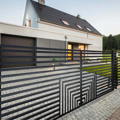 ALEKO Steel Dual Swing Driveway Gate - Florence Style - 16 x 6 Feet