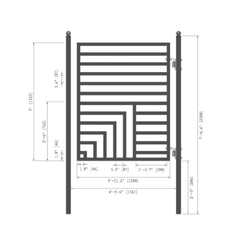 ALEKO Steel Dual Swing Driveway Gate with Pedestrian Gate – Florence Style - 16 ft.