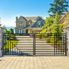 ALEKO Steel Dual Swing Driveway Gate - Kyiv Style - 16 x 6 Feet