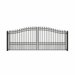 ALEKO Steel Dual Swing Driveway Gate - LONDON Style - 16 x 6 Feet