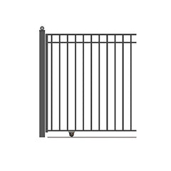 ALEKO Automated Steel Sliding Driveway Gate and Gate Opener Complete Kit – MADRID Style – 16 x 6 Feet