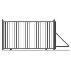 ALEKO Automated Steel Sliding Driveway Gate and Gate Opener Complete Kit – MADRID Style – 16 x 6 Feet