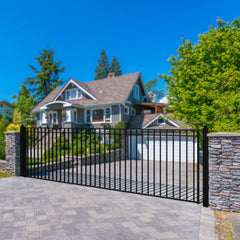 ALEKO Steel Single Swing Driveway Gate - MADRID Style - 16 x 6 Feet