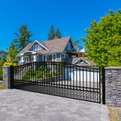ALEKO Steel Single Swing Driveway Gate - PARIS Style - 16 x 6 Feet