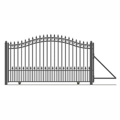 ALEKO Automated Steel Sliding Driveway Gate and Gate Opener Complete Kit – PRAGUE Style – 16 x 6 Feet