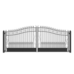 ALEKO Steel Dual Swing Driveway Gate - VENICE Style - 16 x 6 Feet