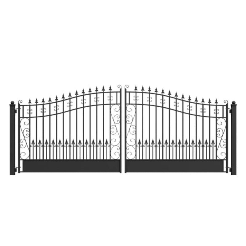 ALEKO Steel Dual Swing Driveway Gate - VENICE Style - 16 x 6 Feet