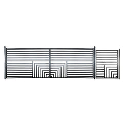 ALEKO Steel Dual Swing Driveway Gate with Pedestrian Gate – Florence Style - 18 ft.