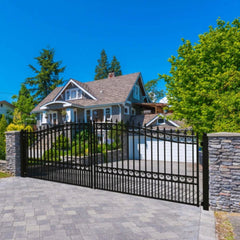 ALEKO Steel Dual Swing Driveway Gate - LONDON Style - 18 x 6 Feet