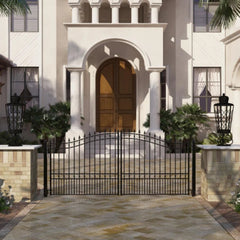 ALEKO Steel Dual Swing Driveway Gate - LONDON Style - 18 x 6 Feet