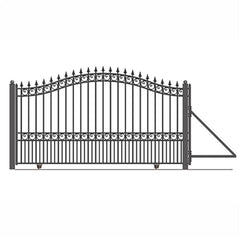 ALEKO Automated Steel Sliding Driveway Gate and Gate Opener Complete Kit – LONDON Style – 18 x 6 Feet