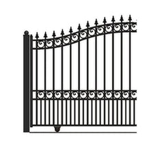 ALEKO Automated Steel Sliding Driveway Gate and Gate Opener Complete Kit – LONDON Style – 18 x 6 Feet