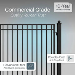 ALEKO Steel Dual Swing Driveway Gate - MADRID Style - 18 x 6 Feet