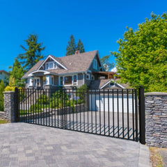 ALEKO Steel Dual Swing Driveway Gate - MADRID Style - 18 x 6 Feet