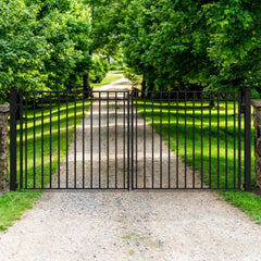 ALEKO Steel Dual Swing Driveway Gate - MADRID Style - 18 x 6 Feet