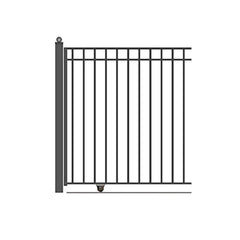 ALEKO Automated Steel Sliding Driveway Gate and Gate Opener Complete Kit – MADRID Style – 18 x 6 Feet