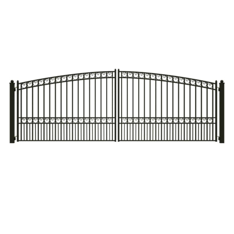 ALEKO Steel Dual Swing Driveway Gate - PARIS Style - 18 x 6 Feet