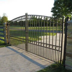 ALEKO Steel Dual Swing Driveway Gate - PARIS Style - 18 x 6 Feet