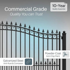 ALEKO Steel Dual Swing Driveway Gate - PRAGUE Style - 18 x 6 Feet