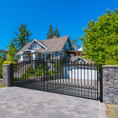 ALEKO Steel Dual Swing Driveway Gate - PRAGUE Style - 18 x 6 Feet