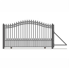 ALEKO Automated Steel Sliding Driveway Gate and Gate Opener Complete Kit – PRAGUE Style – 18 x 6 Feet
