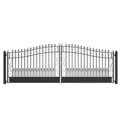 ALEKO Steel Dual Swing Driveway Gate - VENICE Style - 18 x 6 Feet