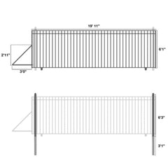ALEKO Automated Steel Sliding Driveway Gate and Gate Opener Complete Kit – MADRID Style – 20 x 6 Feet