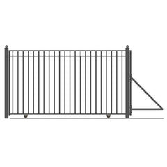 ALEKO Automated Steel Sliding Driveway Gate and Gate Opener Complete Kit – MADRID Style – 20 x 6 Feet