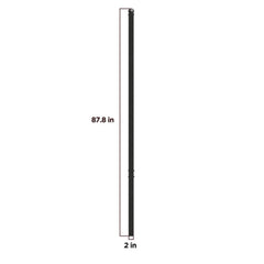 ALEKO Fence Post for 5.5 x 5 Ft. DIY Fence Kits – 7.3 Ft. – Black