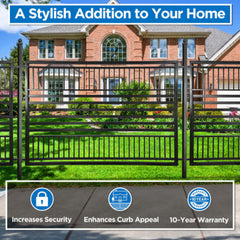 ALEKO Steel Fence – Barcelona Style – 8x5 ft.