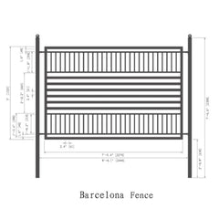 ALEKO Steel Fence – Barcelona Style – 8x5 ft.